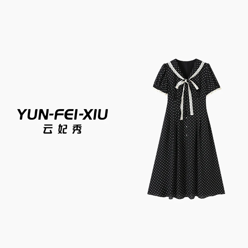 云妃秀大码女装连衣裙时尚休闲宽松显瘦遮肉撞色胖妹妹夏季6650