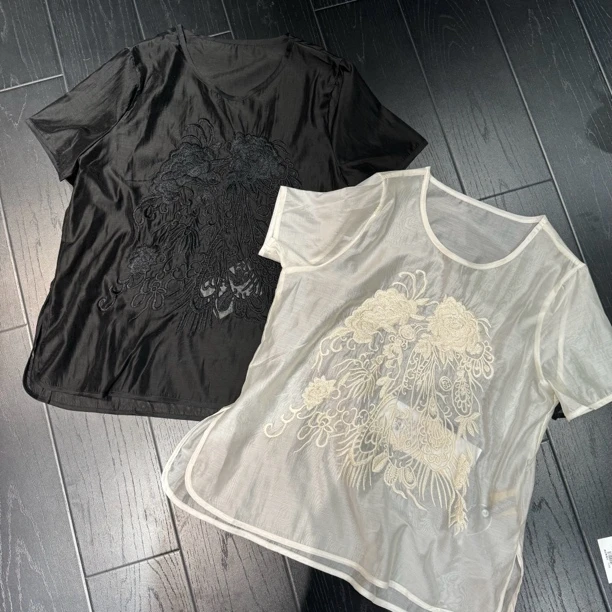 5206#《晚晚推荐》新中式国风时尚重工百搭打底衫蕾丝复古长袖