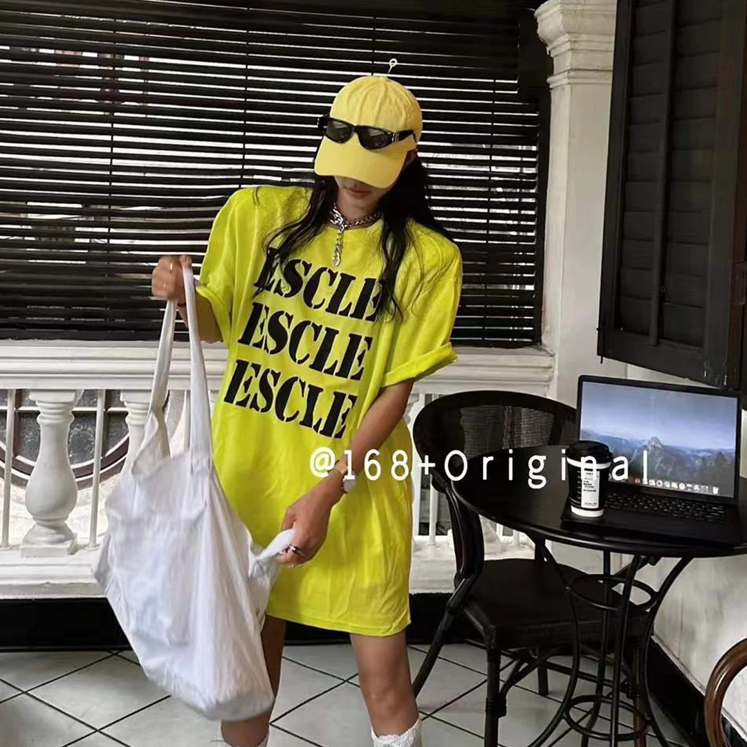 欧货大版垫肩短袖t恤女2025新款宽松韩版中长款福利款上衣设计感