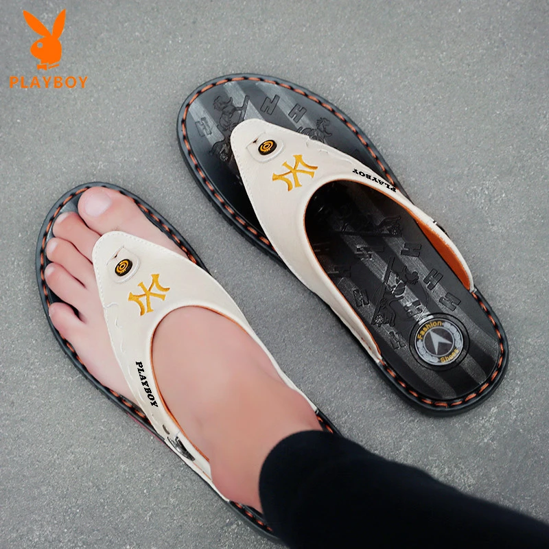 花花公子凉拖夹脚人字拖夏季外穿轻便舒适沙滩鞋男士大码拖鞋凉鞋