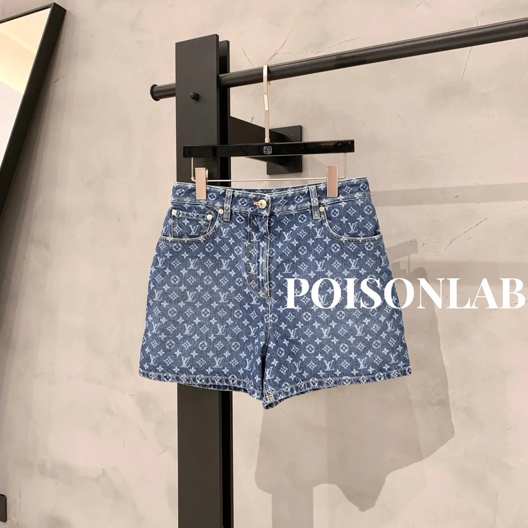 全新未使用 LouisVuitton/路易威登 丹宁牛仔短裤15700/PoisonLab