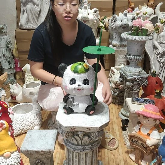 合成树脂树脂小熊猫支架一个