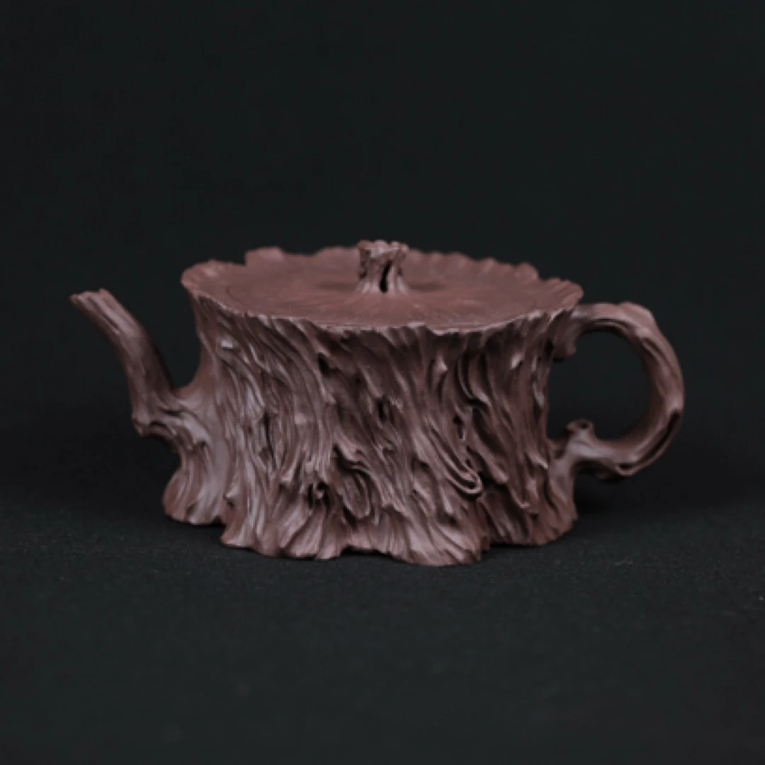 树桩·作品难度极大 难得一见的藏品     320cc深井紫泥 紫砂壶