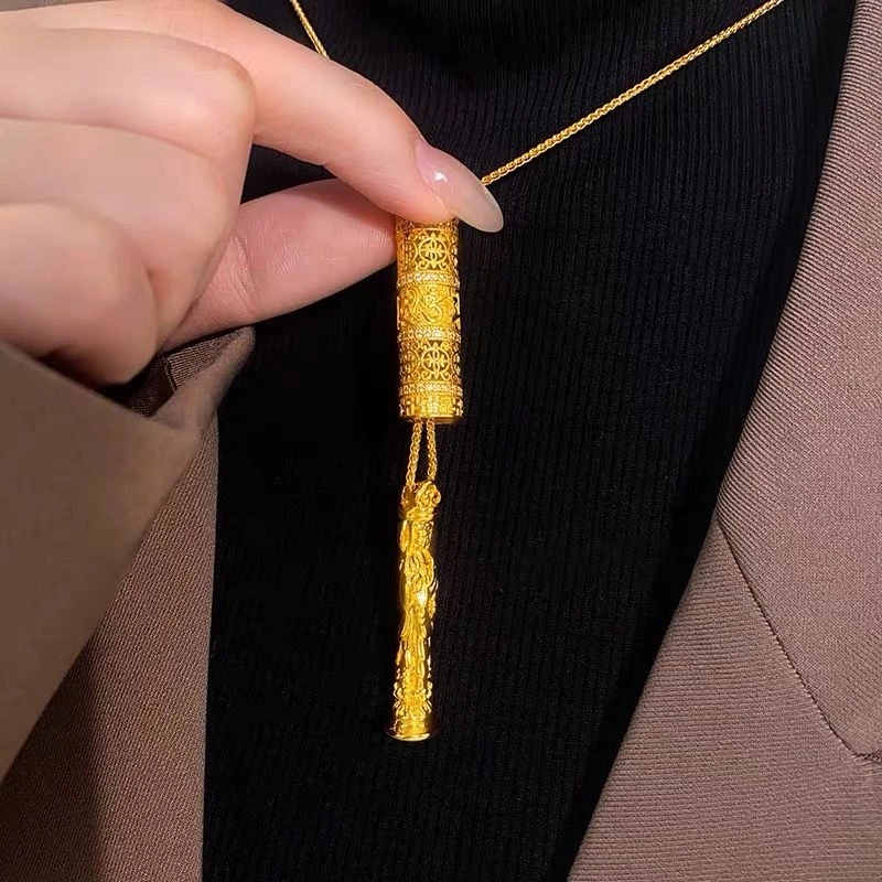 新中式圆柱项链女时尚国潮气质锁骨链轻奢ZD0668