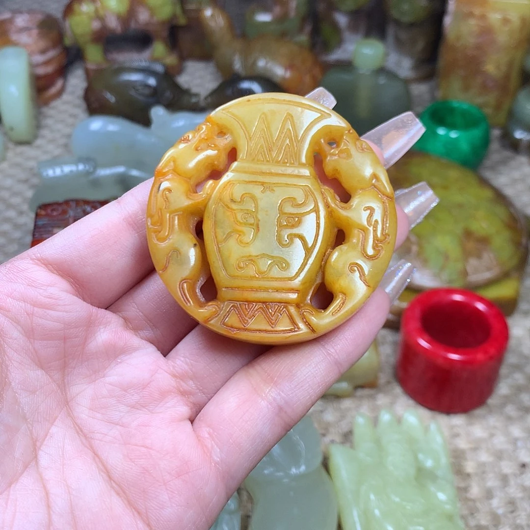 白玉菩提吊坠挂件