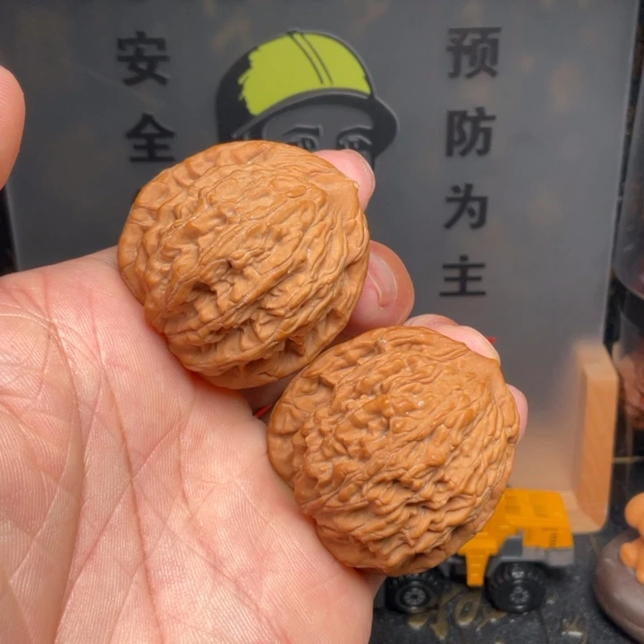 吊坠文玩核桃麦穗虎头39全品红皮
