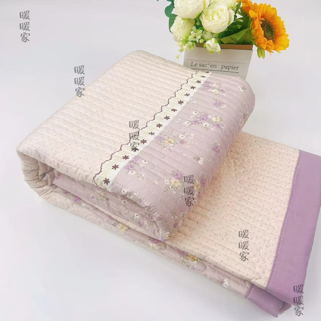 （梦幻紫）200*230清新款舒适柔软亲肤四季通用多功能床盖