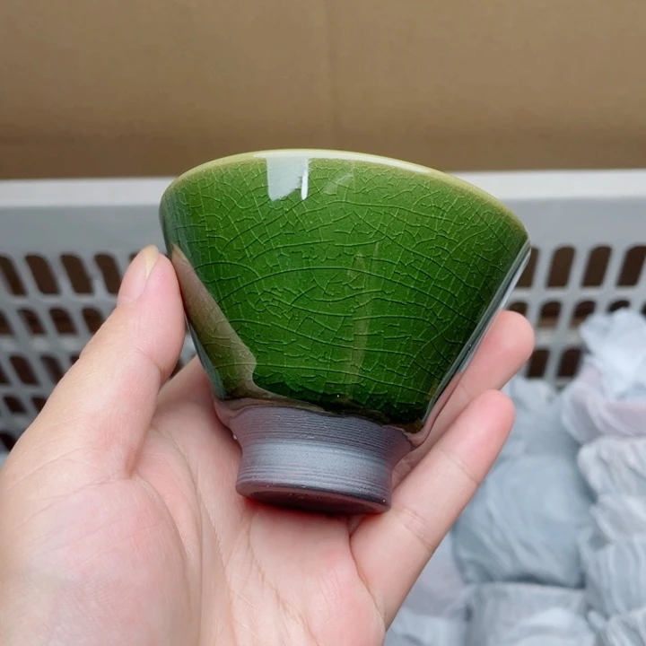 茶盏帝王绿斗笠杯