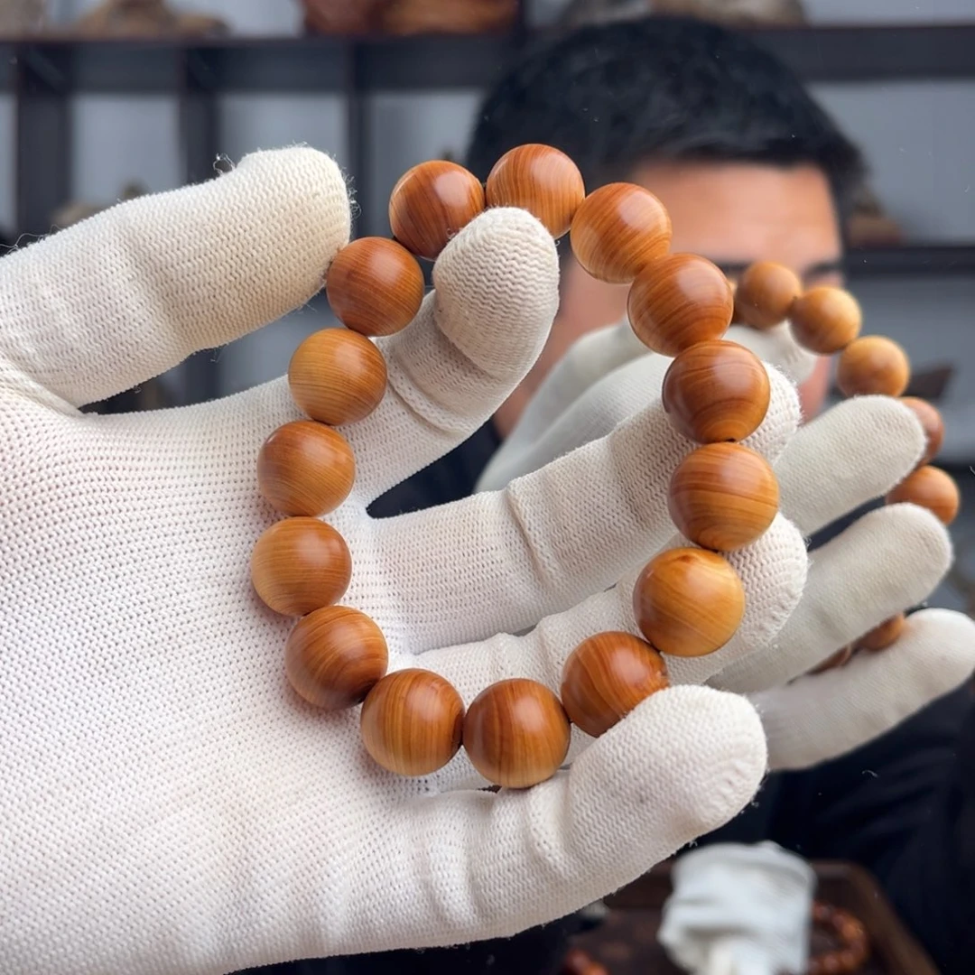 手串/手链柏木（崖柏）1.5红油蚕丝纹药甜香