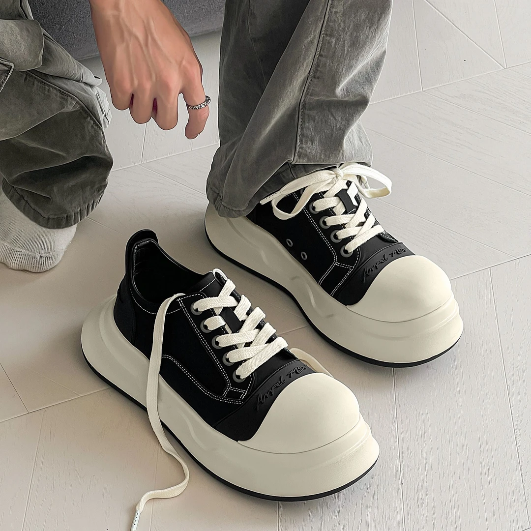 米奇丑萌大头鞋男女款厚底增高鞋子2025春季新款百搭情侣休闲板鞋