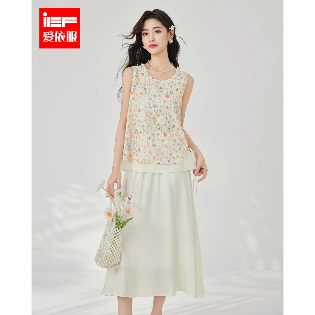IEF/爱依服时尚套装2025夏季新款法式小清新甜美度假风上下套裙
