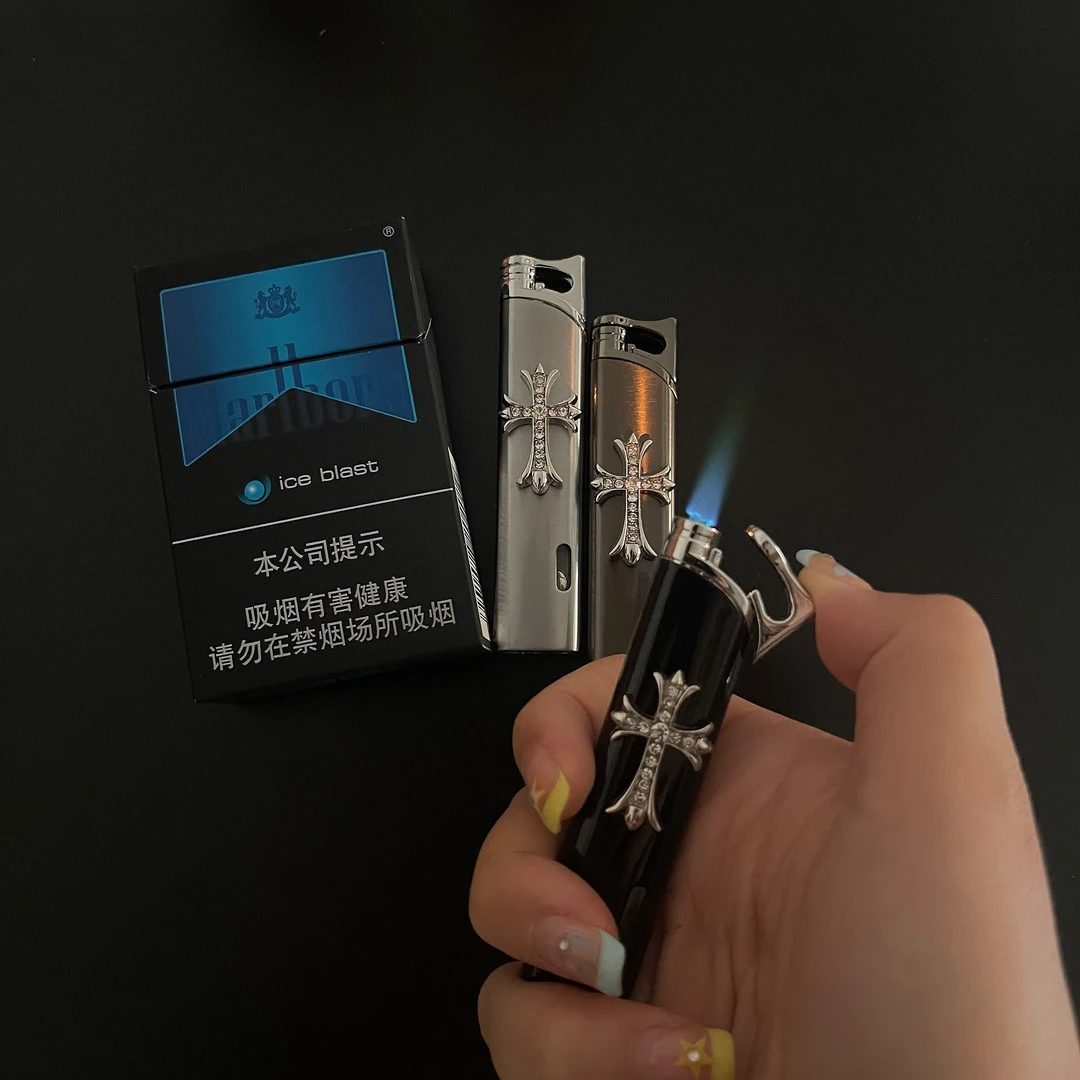 【公主请下单】原创手作打火机金属机身DIY十字架送礼物ins质感