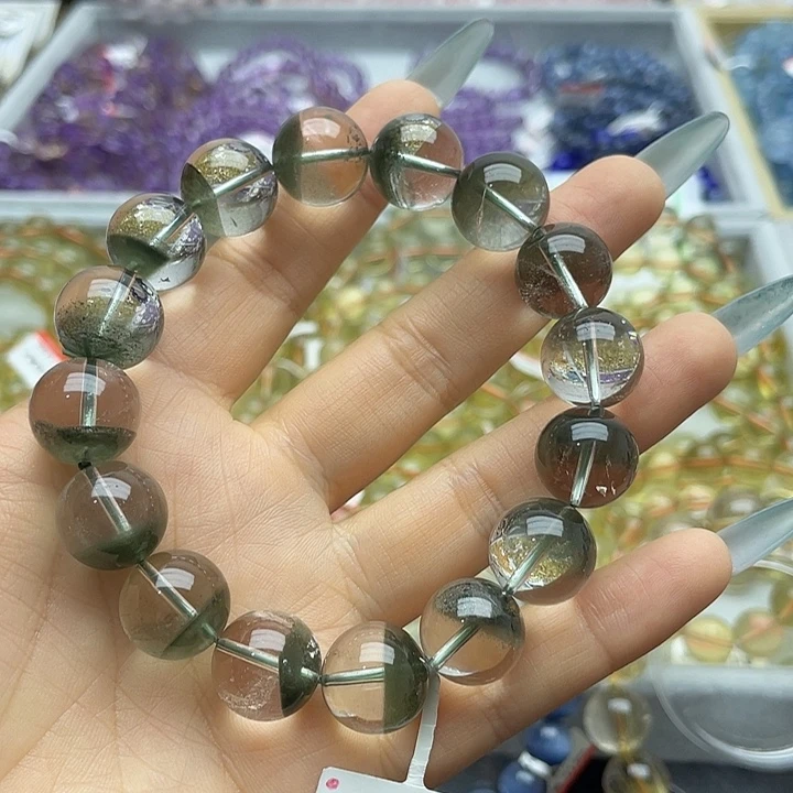 水晶手链未镶嵌海**心绿幽灵14.4