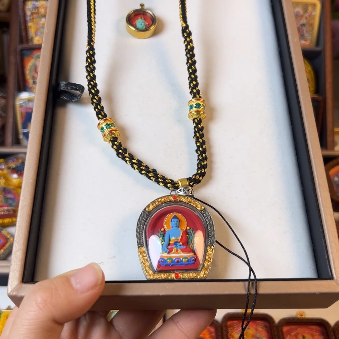 吊坠困****?装裱画立体擦擦药师➕绿度母