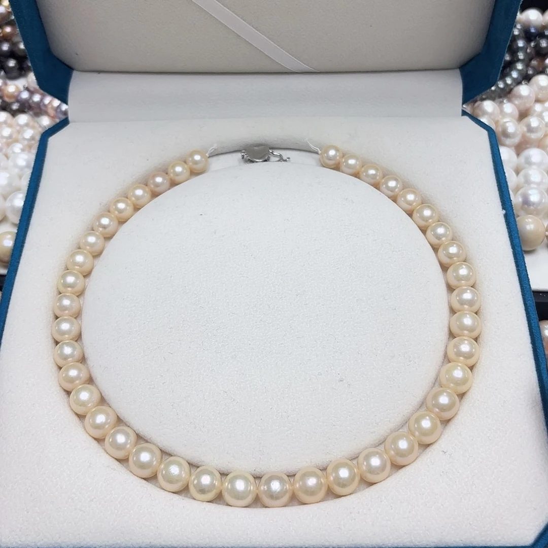 淡水珍珠未镶嵌颈饰9-11内 有核