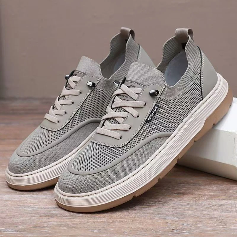 老北京布鞋春秋男鞋飞织面透气中老年爸爸鞋软底防滑健步鞋单鞋