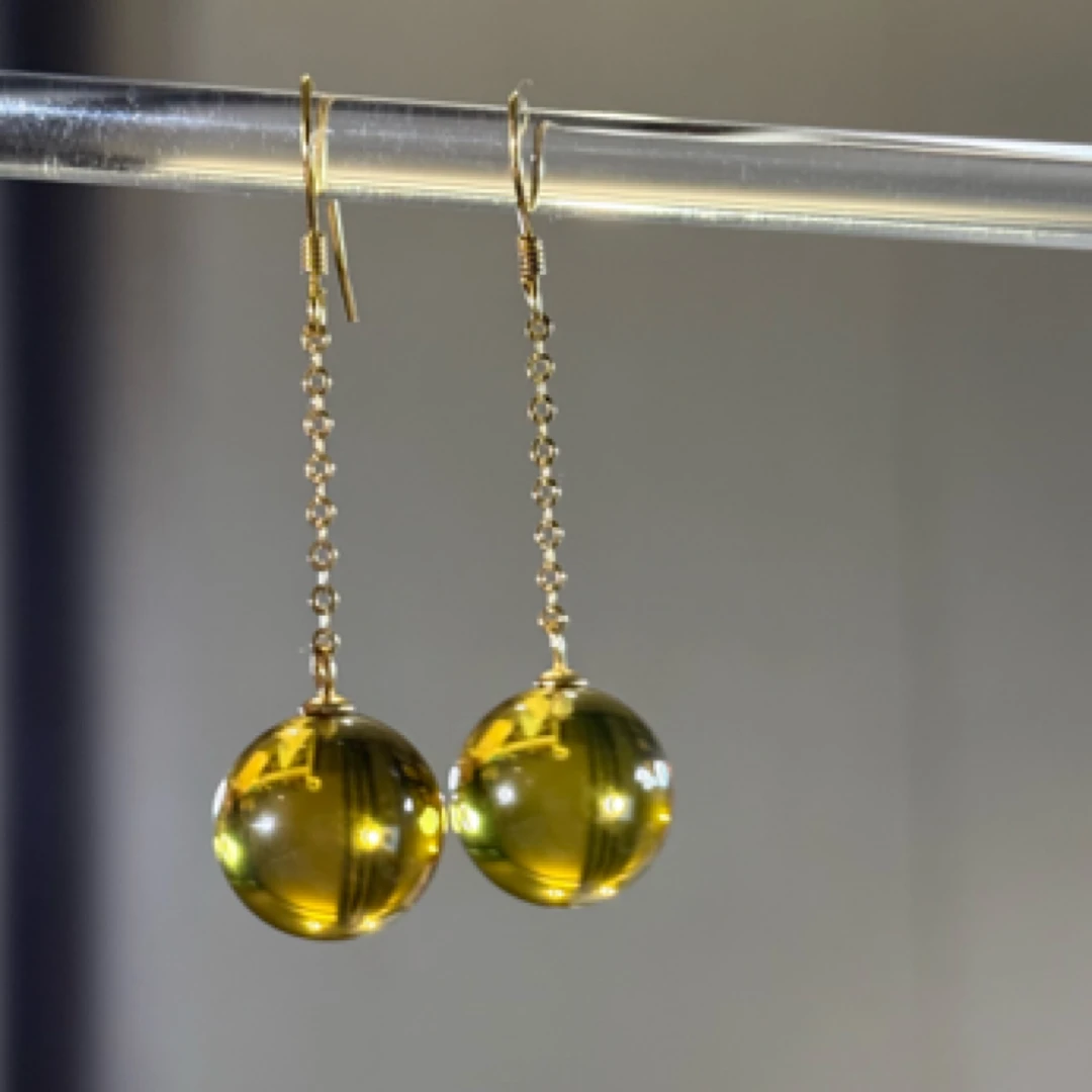 墨西哥蓝珀净水耳挂13+mm