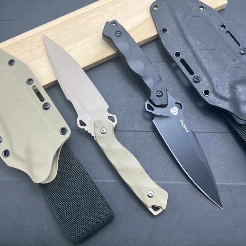 热销跨境西班牙户外刀一体钢高硬度直刀野外生存刀水果瓜果刀