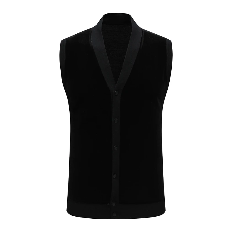 AB829邦纳男式舒适有弹力无袖休闲背心 黑色