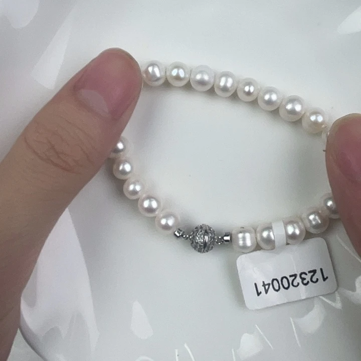 银S925镶嵌天然珍珠淡水珍珠