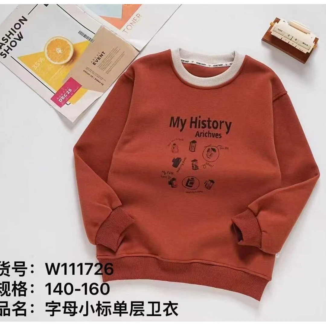 新款字母小标单儿童卫衣111726