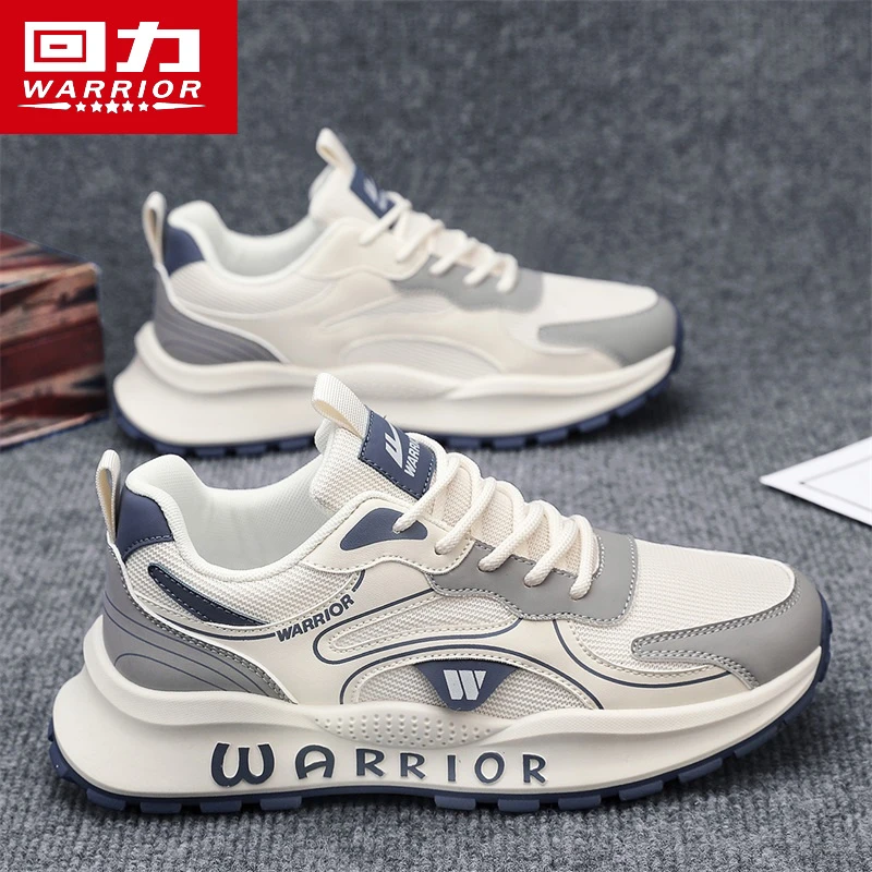 回力男鞋休闲运动鞋2025新款面包鞋男士透气网面潮鞋增高老爹鞋子