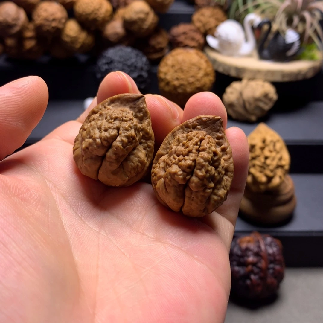 文玩核桃把件羊头蟾33