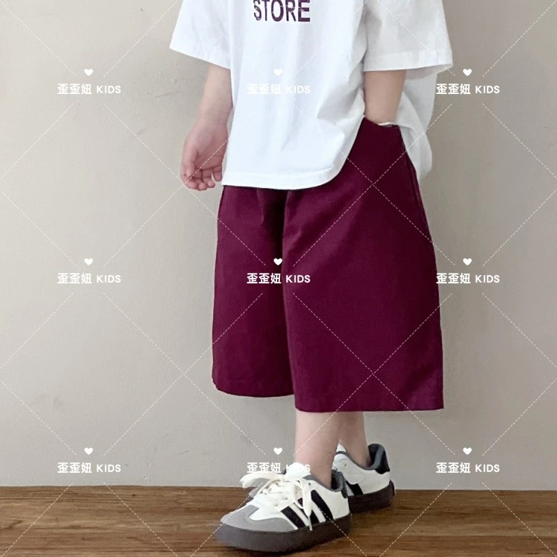 【歪歪妞童装】251050小童宝宝复古森系百搭休闲裤男女童裤子夏季