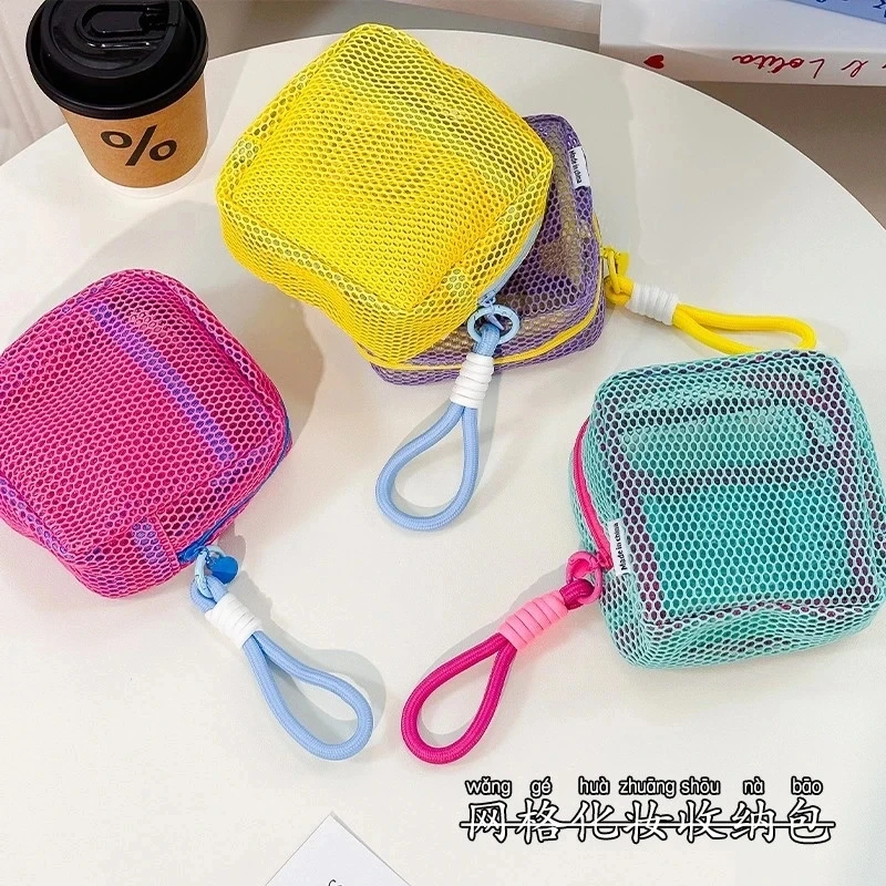 大容量便携网纱豆腐包多用途外出旅行洗漱杂物化妆品收纳包