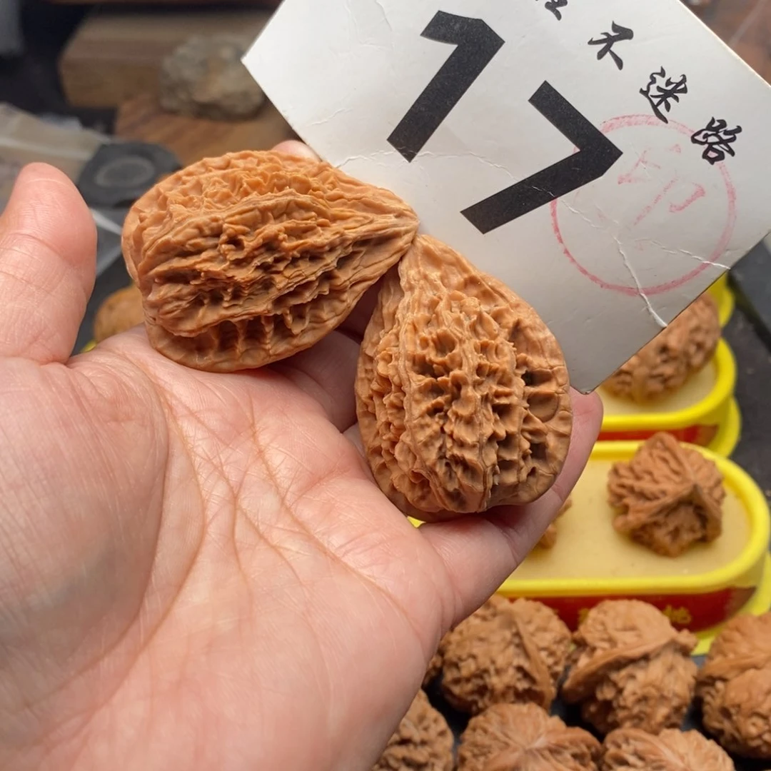 把件文玩核桃38柳叶鸭嘴