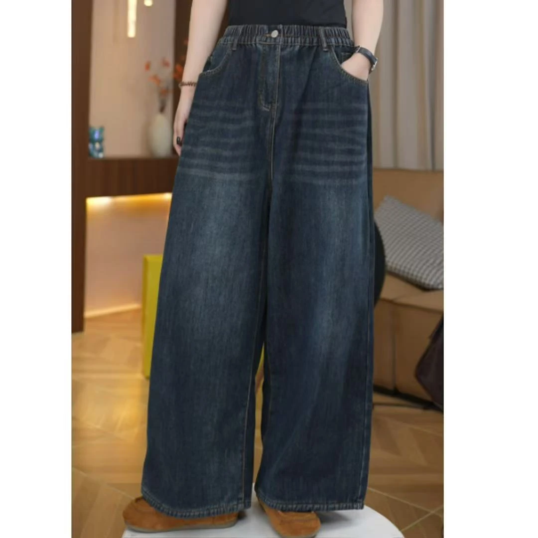 【里多克】加绒冬季裤设计感显瘦牛仔裤