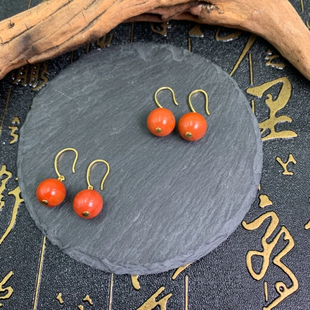 南红耳钩-多样性发一-250119029-定制标签撕毁不退换