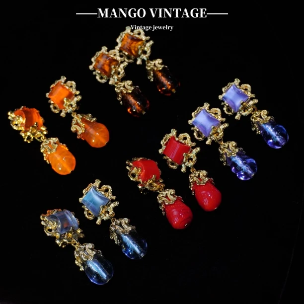 铜合金耳饰 未开价Gavilane复古之王集合造型耳环华丽【正品中古】