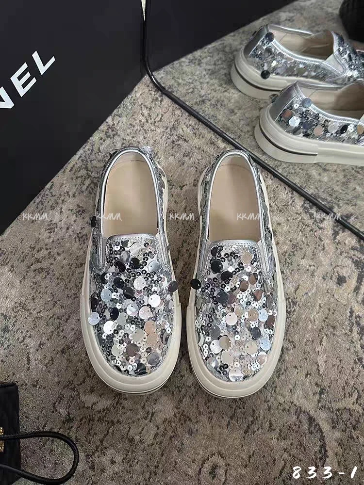 跟高3cm~一脚蹬中跟舒适平底圆头单鞋休闲鞋印花懒人鞋91-3283#