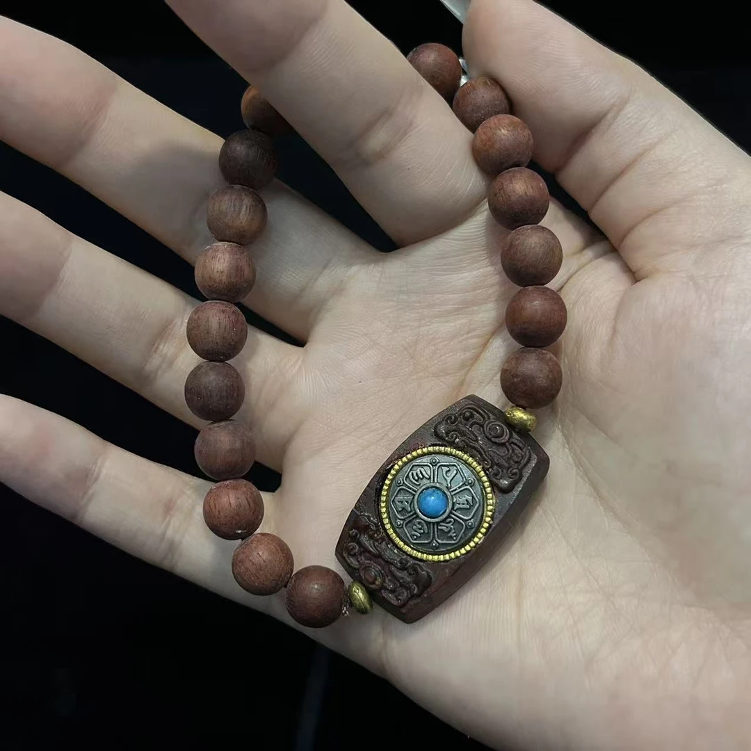 铜合金木质手链 弦语阁文玩手串单圈【无礼盒】@@YS985