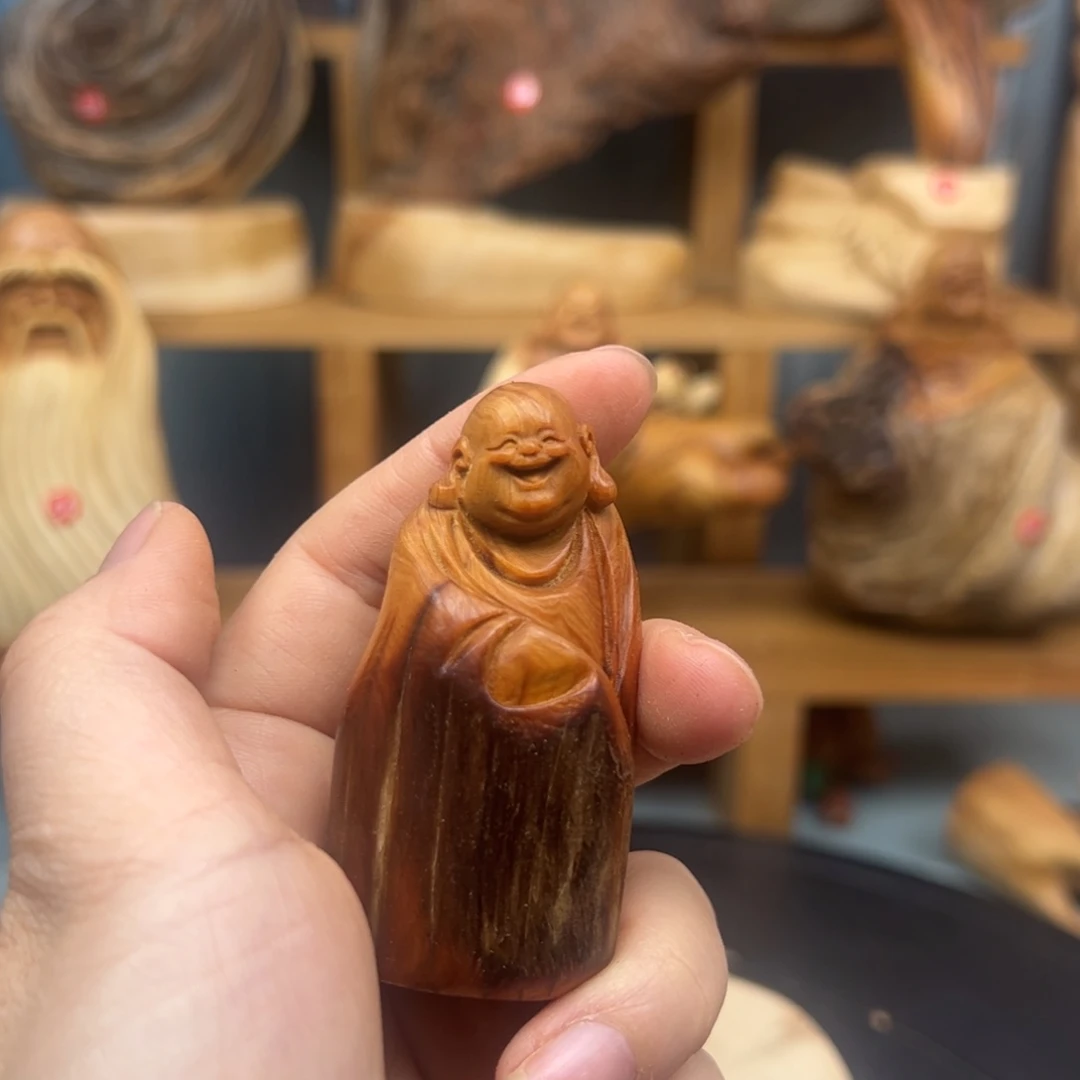 木可**好崖柏木摆件手把件