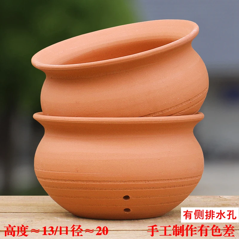 简约风格粗陶花盆大口径透气适用于多肉植物花盆TZ943