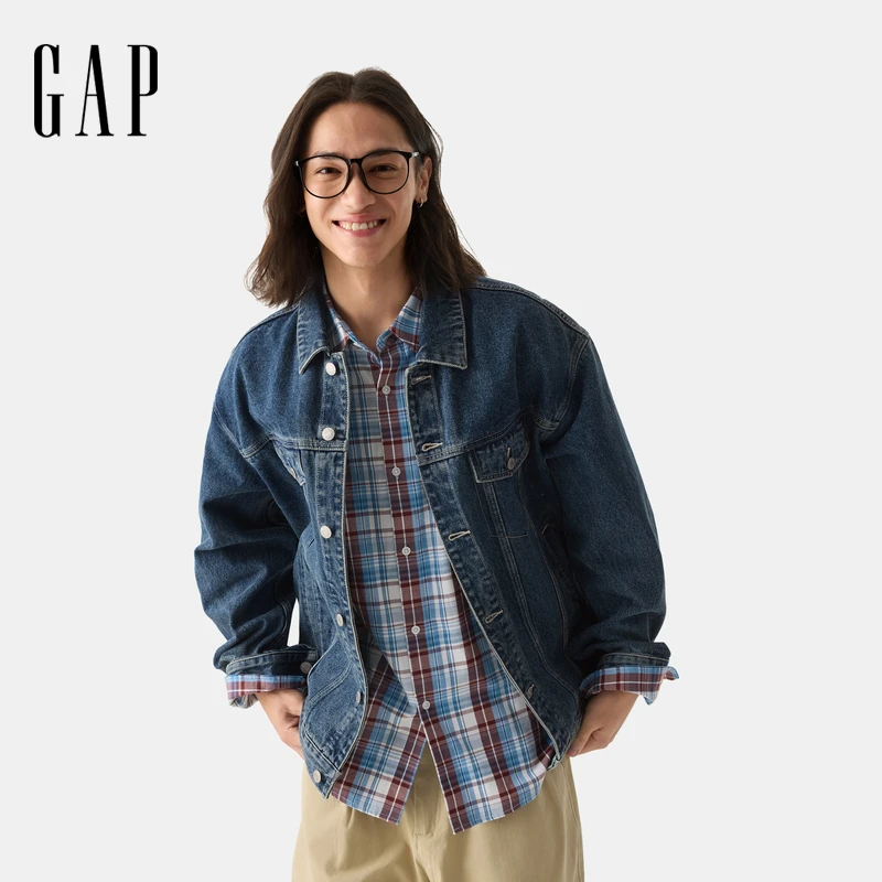 【成毅代言】Gap男女装2025秋季新款纯棉牛仔夹克休闲外套 723088