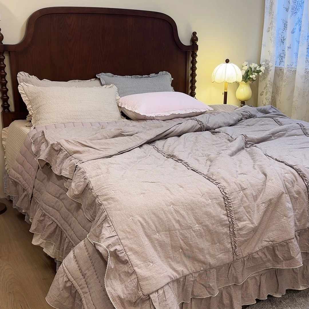 棉米兰世家咖色四件套标准