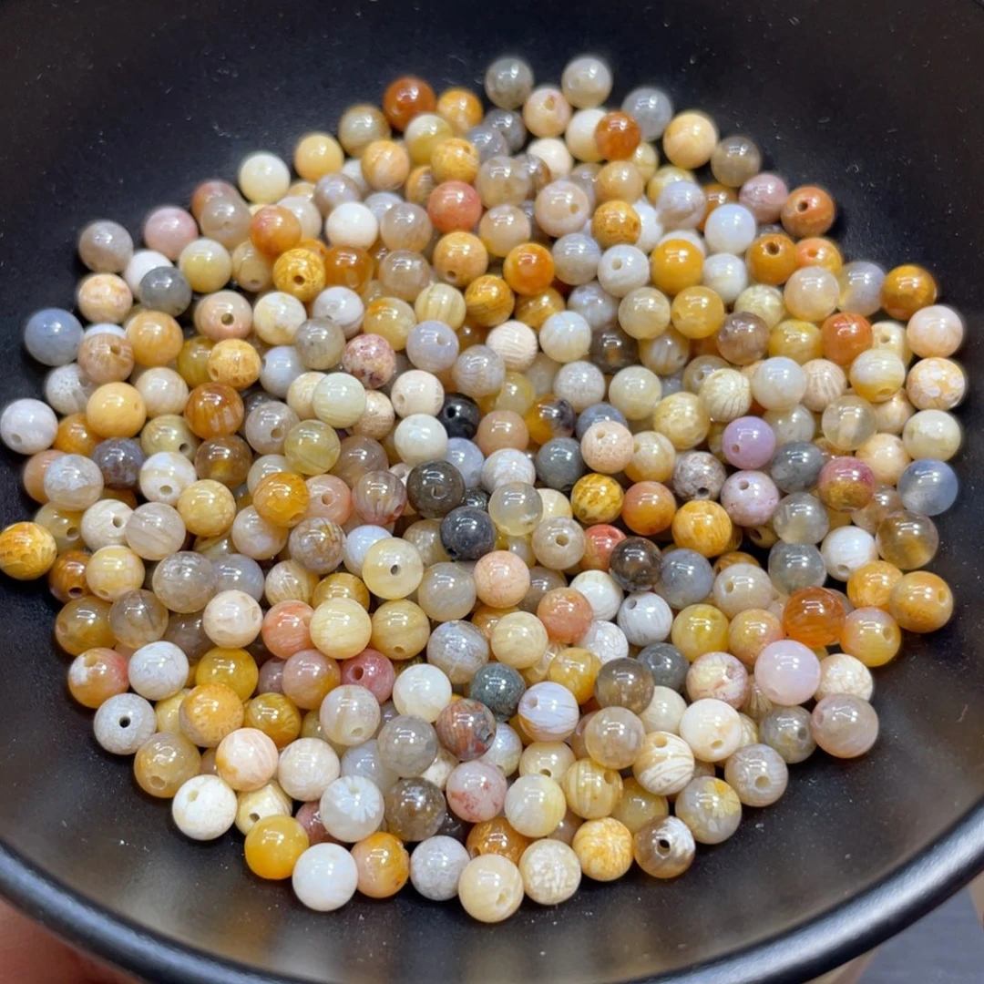 硅化玉未镶嵌颈饰精品散珠4米1克