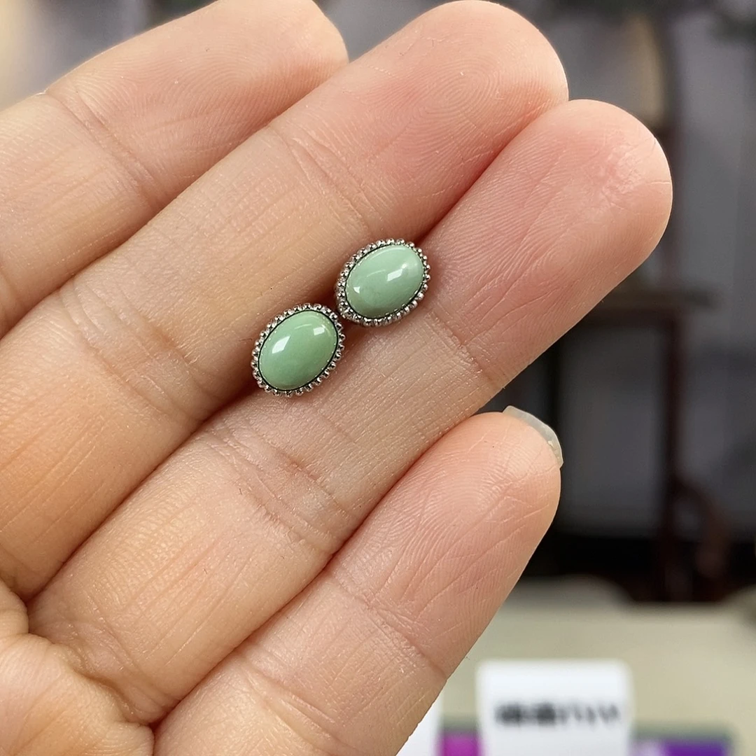 绿松石银S925镶嵌珠宝奇石