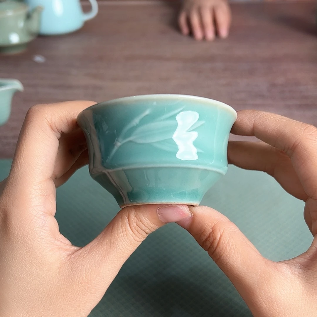 龙泉云间青瓷小米茶器