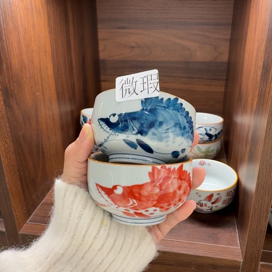 釉下彩纯手绘微瑕
