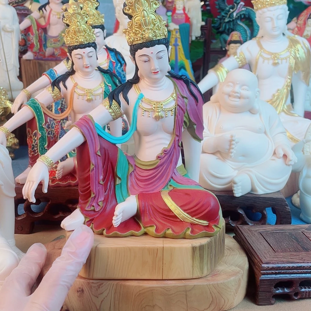 自***！石材自在观音摆件