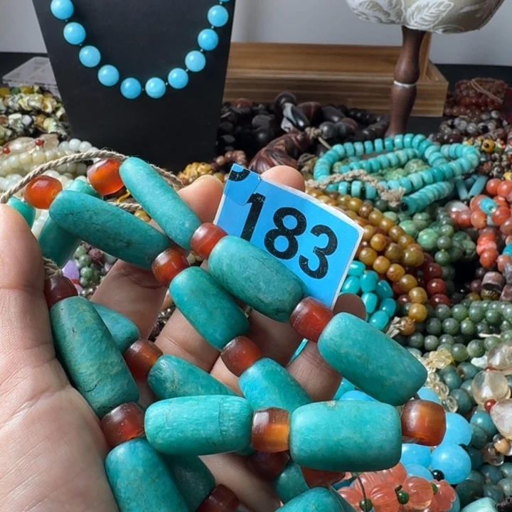 大***羊玛瑙/玉髓未镶嵌颈饰