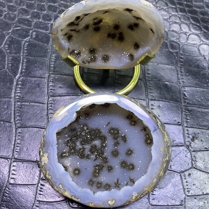 未镶嵌珠宝半成品水晶蓝晶异象盆