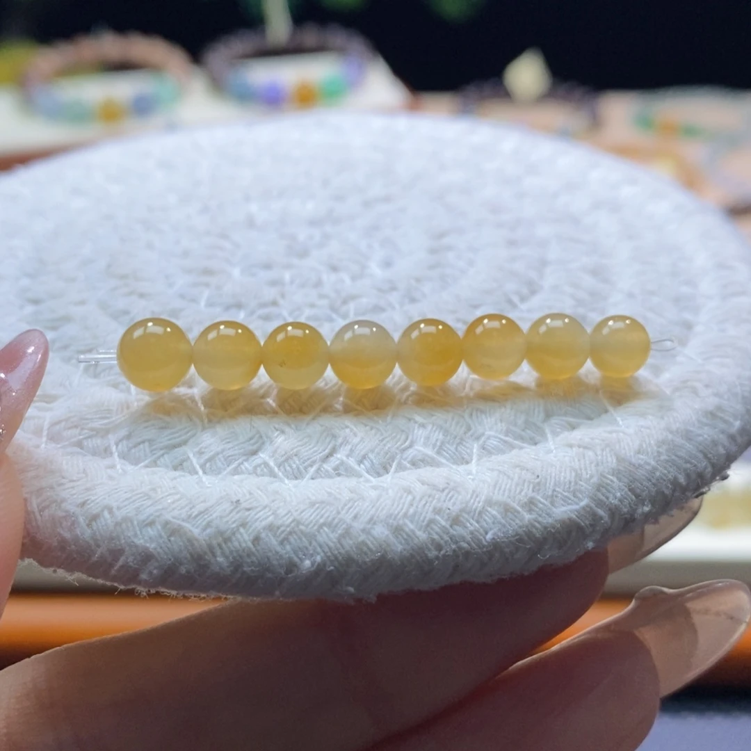 翡翠未镶嵌颈饰翡翠冰黄小珠多样性发一