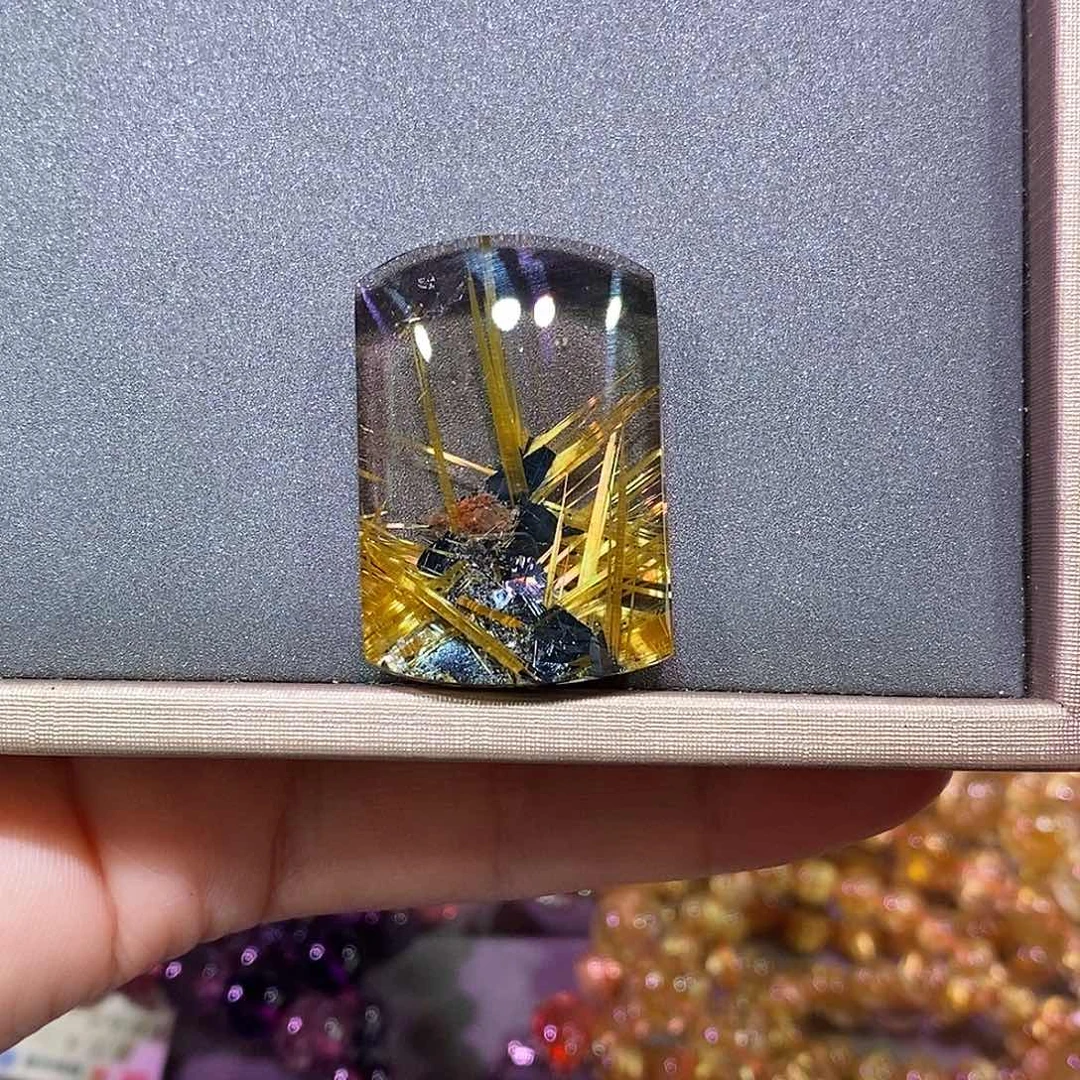 吊坠(赠链)未镶嵌水晶金钛晶吊坠