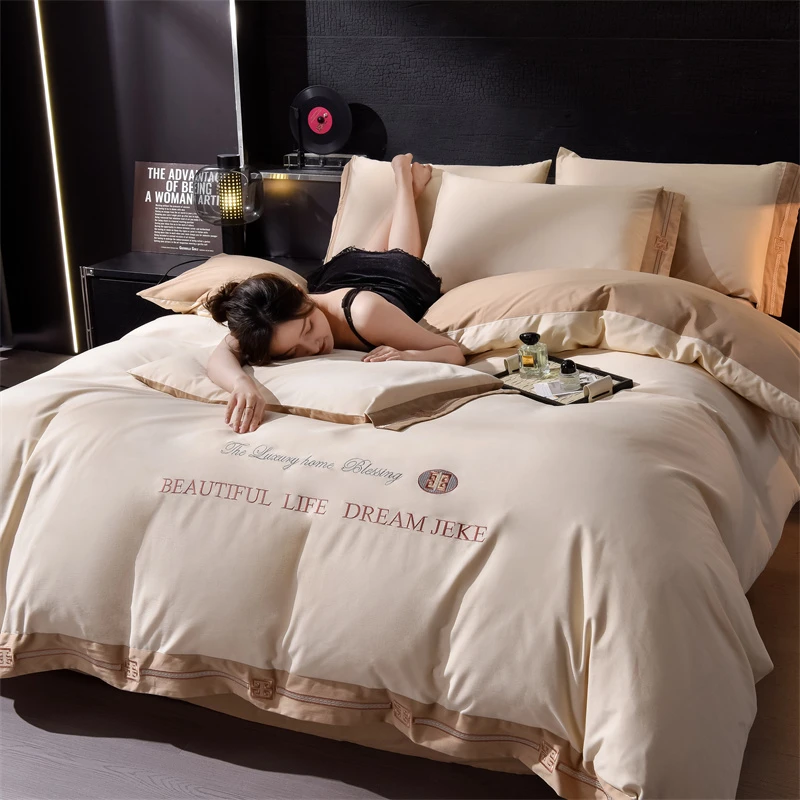 秋冬季加厚全棉磨毛四件套纯棉保暖床单高级感2025新款被套四件套