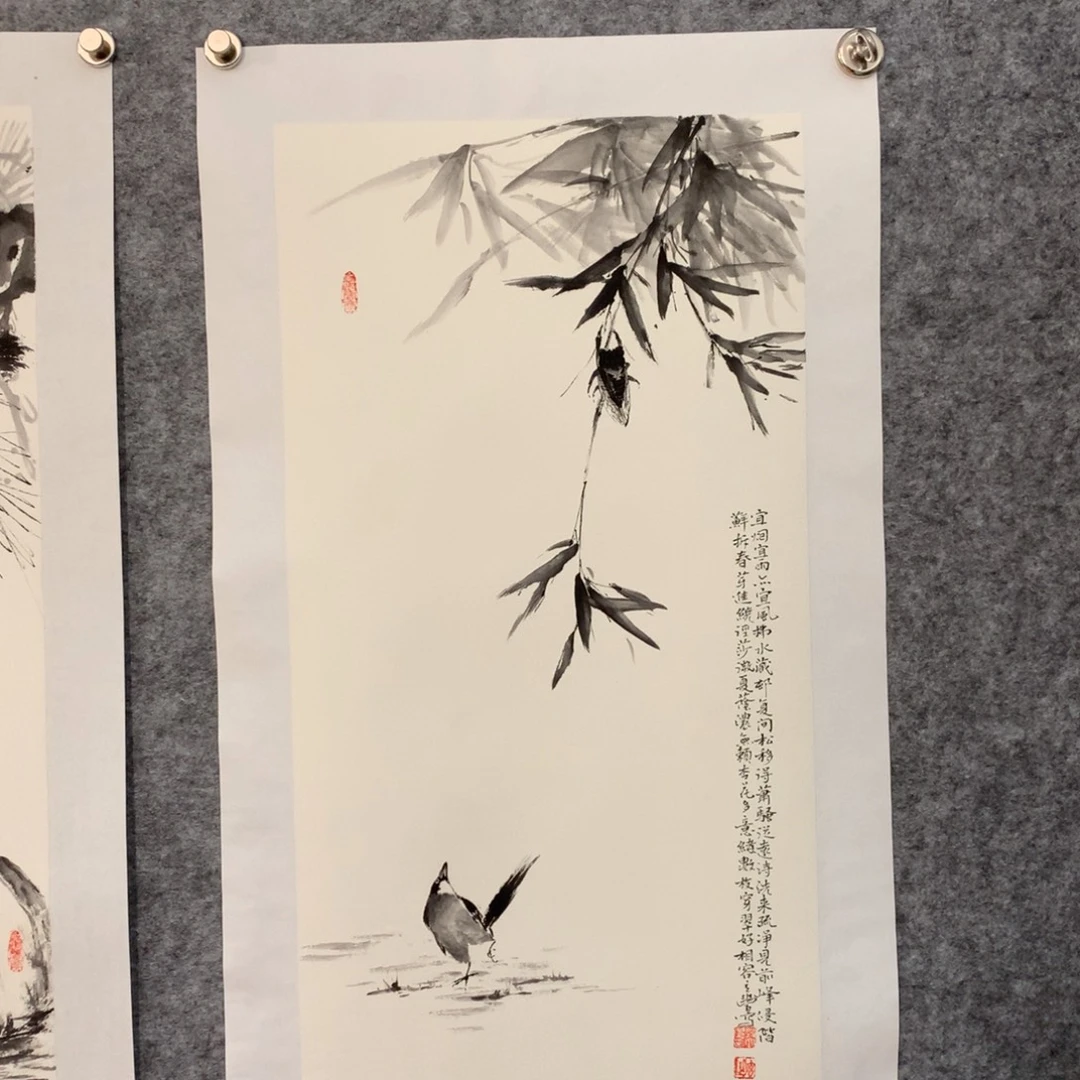 国画花鸟作品写意